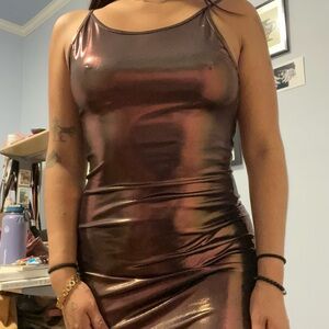 Metallic Sheen Bodycon Dress